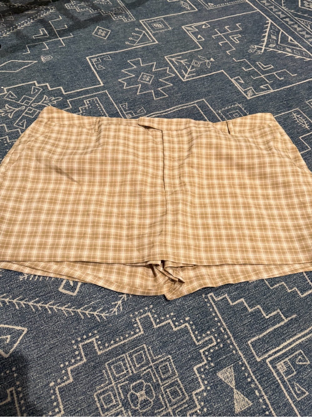 Fashion Nova Tan Plaid Skort